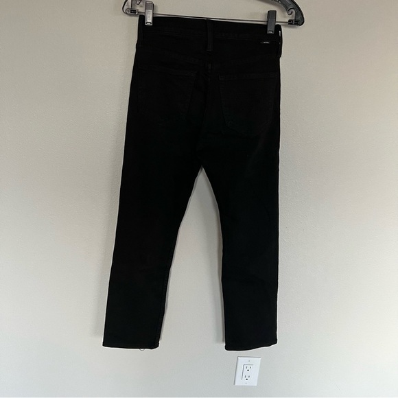 MOTHER Denim Tomcat Ankle High Rise Straight Leg Jeans Lasting Impression Black - Picture 9 of 15